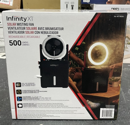 Infinity solar misting fan - solar,